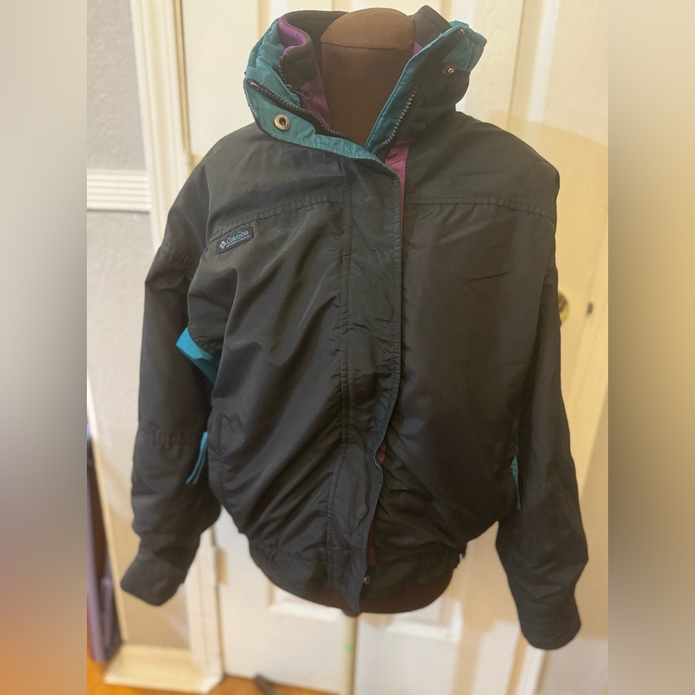 Columbia Black and Teal Ski Jacket